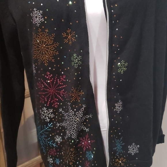 DRAPERS and Damons Sequence Zip Up Sweater NWOT - Picture 2 of 5